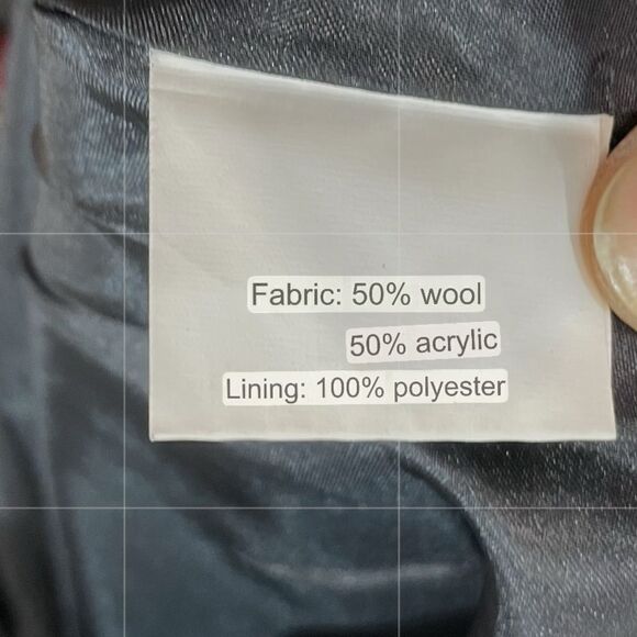 Korean Brand Wool Red an Black Plaid Slim Fit Pencil Skirt Two Patch Pockets M - Picture 9 of 9